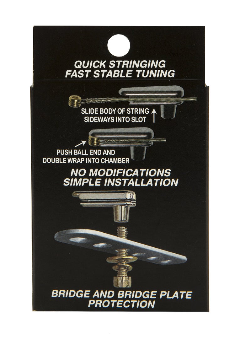 Big Rock Power Pins 2.0 - Chrome Set with Power Plate Upgrade- Patented Bridge Pin System for Acoustic Guitars- Improved Tone, Amplified Sound, Easier Restringing, and Faster Tuning - Image 4